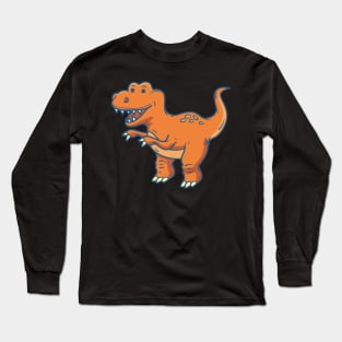 Orange T Rex Long Sleeve T-Shirt